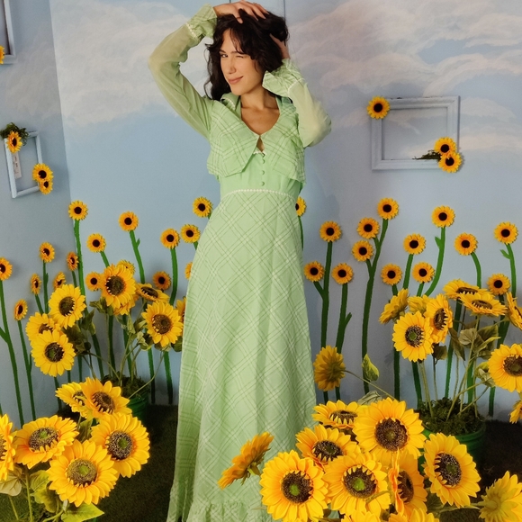 XXS 00/0/2 NOS Vintage 1970s Bill Levkoff Dress - Picture 5 of 16